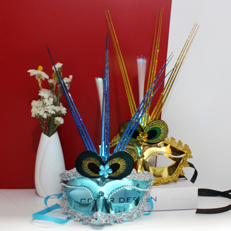 Luminous princess Butterfly rain silk mask Children's Day masquerade party costume half-face female mask party mask