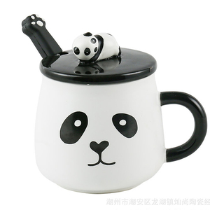 Taza de café de cerámica con Gato, cuchara de acero inoxidable con tapa, taza de té, leche, Navidad, novedad - Product Image 5