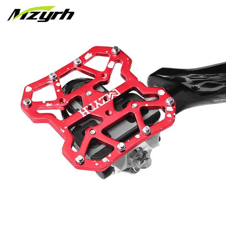 CNC Lock Pedal Turn Flat Pedal Quick Release Platform Flat Bike Pedal Aluminum Alloy