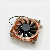 Dissipateur thermique ITX à profil bas 75W, tube de chaleur en cuivre unique, base entièrement en cuivre, ailettes en cuivre 90x90x18.3mm, radiateur de refroidissement pour mini-châssis