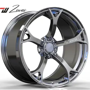 Cerchi Concavi Cromati ZW Forged Nismo V1 Style JDM a 5 Fori da 17, 18, 19, 20 Pollici 5x114.3 per Infiniti Q50 Q60 G37 G35 - Product Image 1