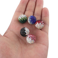Haute qualité 16mm dégradé couleur polymère argile strass perle pour collier à faire soi-même Bracelet accessoires céramique argile porcelaine perles