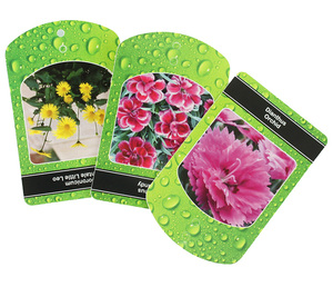 Etichette istruttive per la coltivazione di semi impermeabili progettate con più fiori etichetta stampata personalizzata - Product Image 1