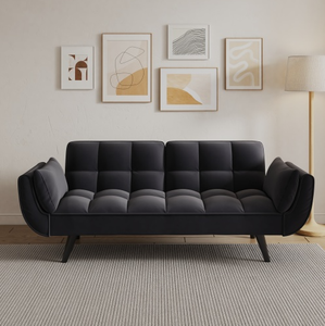 Canapé-lit convertible personnalisé, doux, avec deux accoudoirs, pour appartement, chambre, petit espace, salon, intérieur, ensemble en tissu, hôtels, villas - Product Image 4