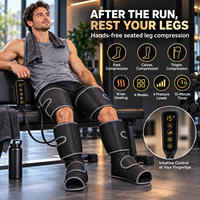 En gros, Bandes de compression réglables pour les jambes avec minuteur de 15 minutes pour la récupération sportive post-entraînement, Masseur de jambes à compression d'air