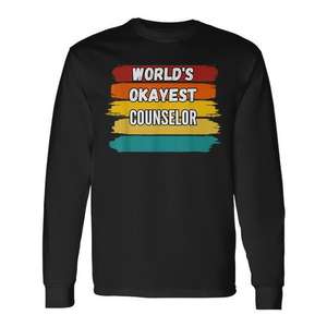 T-shirt à manches longues « Le conseiller le plus moyen du monde » – Produit promotionnel pour la catégorie des conseillers - Product Image 1