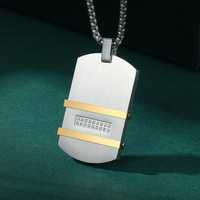 Collar Punk Chunky Choker 316L, Joyería Personalizada con Nombre, Colgante de Acero Inoxidable Tipo Dog Tag