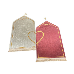 Tapis de prière moderne en polyester à motif floral pour <span class=keywords><strong>couple</strong></span>, confortable, en mousse douce, velours kilim épais, imprimé, nouveauté, pour la maison, prière musulmane - Product Image 6