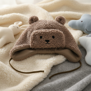 Çocuklar için Ayı Kulaklı Polar Kapüşonlu Şapka, Çikolata Kahverengi Polar 3D Kulaklı Şapka, Çene Bağlantılı, Sevimli ve Sıcak, Kış Oyunları İçin Uygun - Product Image 2
