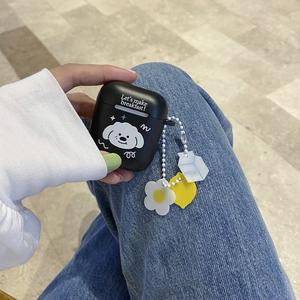 Coque en silicone imprimée chien blanc <span class=keywords><strong>mots</strong></span> simples noirs pour Airpods 1 2 3 4 cosses drô<span class=keywords><strong>les</strong></span> couverture en caoutchouc souple pour Airpod Pro2 - Product Image 3