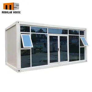 Factory Custom Modular 40 Feet Luxury 2 Rooms Prefab Home Pre Fast Assemble Prefabricated Little Glass Windows Container House