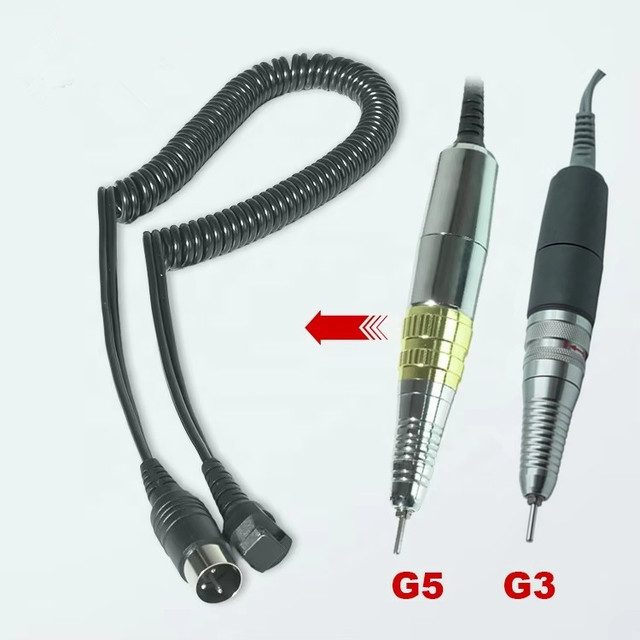 2032 OEM Original Replacement 3 Pins G3 G5 Power Cable KP-60 up 200 Nail Drill Handpiece Electric Motor Wire Connection Cord