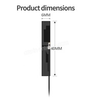 Antenne FPC verticale flexible intégrée Cowin 40*6 5dBi à gain élevé 2,4 GHz avec connecteur UFL ZigBee WiFi 10W