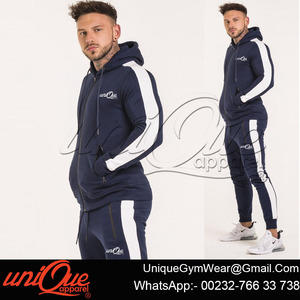 Ensemble de survêtements pour hommes de haute qualité, bleu, à capuche, sans couture, séchage rapide, respirant, grande taille, écologique, logo personnalisé, vente en gros - Product Image 6