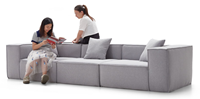 Tofu Block Modulares Vakuum-Komprimiertes Sofa Rollgepackt Rahmenloses 3-Sitzer Modernes Wohnzimmer-Sofa