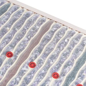 Matras termal inframerah jauh Graphene giok batu kecubung alami garis sehat matras terapi foton bantalan pemanas Germanium turmalin