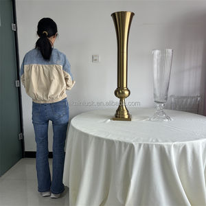 مزهرية زجاجية بقاعدة نيكا للزهور مزهريات كريستالية شفافة للقطع المركزية سرير مضلع لديكور المنزل - Product Image 3