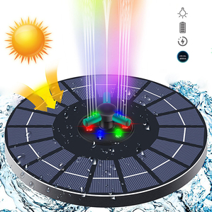 <span class=keywords><strong>Pompe</strong></span> de fontaine de bain d'oiseau à <span class=keywords><strong>batterie</strong></span> <span class=keywords><strong>solaire</strong></span> 9V <span class=keywords><strong>avec</strong></span> LED RVB <span class=keywords><strong>pompe</strong></span> à <span class=keywords><strong>eau</strong></span> flottante extérieure <span class=keywords><strong>pour</strong></span> jardins étangs piscines 6 buses - Product Image 2