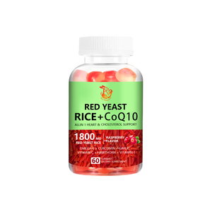 Gomitas de Arroz de Levadura Roja y CoQ10 con Extracto de Cúrcuma y Extracto de Ajo, Suministro de Fábrica, Gomitas para el Apoyo del Colesterol - Product Image 1