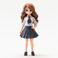 Großhandel benutzer definierte 3D-Druck PVC Anime Figur Spielzeug Personalisieren Sie japanische Comic Girls Action figuren