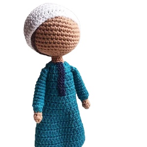 Poupée musulmane en crochet avec hijab, cadeaux de douche pour enfants, décoration de l'Aïd, artisanat du Ramadan, articles de l'<span class=keywords><strong>Avent</strong></span>, jouet en crochet - Product Image 1