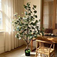 Décoration de Diwali directement de l'usine, arbre artificiel en eucalyptus en plastique, plantes artificielles pour l'extérieur et l'intérieur, décoration de maison, bureau, chambre