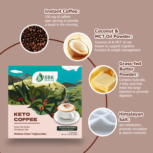 Café Keto Marque Blanche à Teneur Élevée en Matières Grasses pour une Activité Métabolique Efficace – Boost Caramel Macchiato Satiété Instantanée - Product Image 6