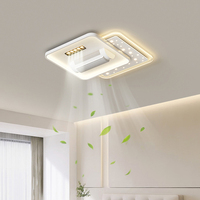 Ventilateur de Plafond Minimaliste à Pales Intégrées, Télécommande Silencieuse, Contrôle Intelligent, Rétractable, avec Lumière LED Dimmable