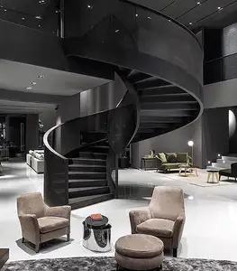 מדרגות עיצוב פושאן מפעל באיכות גבוהה מדרגות מודרני וילה מעוקל מדרגות סין ספירלת מדרגות