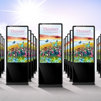 Monitor de pantalla táctil Lcd para exteriores de 2500NITs, alto rendimiento, resistente al agua, pantalla táctil de 55 pulgadas, quioscos de pantalla para exteriores