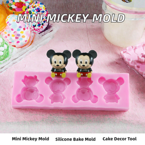 Molde de Silicona con Forma de Ratón de Dibujos Animados, Molde para Decoración de Pasteles con Fondant, Molde para Velas Aromáticas de Yeso, Molde para Chocolate - Product Image 2