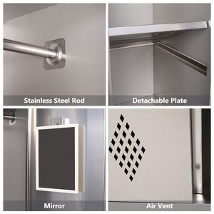 Armario de hierro para gimnasio de acero inoxidable para uso doméstico, casilleros de trabajo de metal para personal de acero, casillero de metal para almacenamiento escolar, casillero de metal de acero - Product Image 5