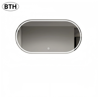Espejo de Baño LED Moderno Irregular con Control Táctil, Luz Regulable, Espejo de Vanidad Iluminado Montado en la Pared para Salón, Villa, Hogar