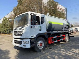 Factory Price Dongfeng 4X2 12000 Liters Vacuum Septic Truck for Sewer Cleaning Services - Product Image 2