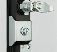 Poignée de porte industrielle en acier KUNLONG SK1-095W-1, boîte de 50 mm, poignée à bascule encastrée ANSI Grade 1, serrure cylindrique noire, 2 clés