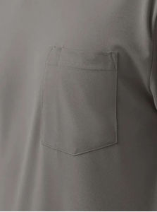 Camiseta de color sólido para hombre, ropa base de cuello redondo holgada elástica con hombros normales y material de poliéster/algodón - Product Image 4