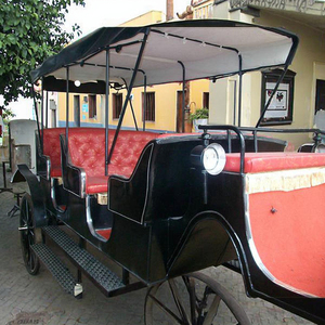 Turismo Cómodo Carruaje de caballos de boda tirado por caballos con capucha - Product Image 3