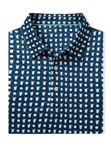 2025 venta al por mayor nuevo diseño Oem logo sublimación Polo Golf camisas rendimiento Polo camisetas para hombres estiramiento elástico Golf desgaste - Product Image 2