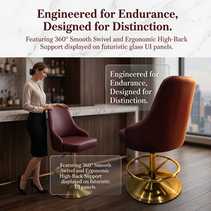 Tabouret de <span class=keywords><strong>bar</strong></span> moderne en cuir, chaise de casino, base en acier inoxydable, hauteur réglable, écologique, pour <span class=keywords><strong>bar</strong></span> à domicile, poker, jeu, garantie 5 ans - Product Image 4