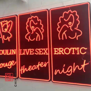 PVC RGB <span class=keywords><strong>bar</strong></span> Casino Rosa pintura de luz de neón sexy señal - Product Image 1