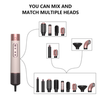 Styler à air chaud de salon, finition brillante, moteur BLDC, 3 niveaux de chaleur, finition lisse, styler à air chaud