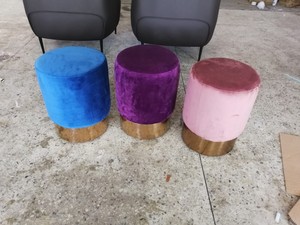 Pouf Ottomano Pieghevole Moderno in Velluto Dorato per Soggiorno, Stile Rustico, Contemporaneo, Ingresso, Camera da Letto, Appartamento, Hotel - Product Image 6