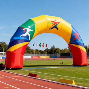 定制广告充气门拱Arco可充气<span class=keywords><strong>Arcoiris</strong></span>，带发光二极管照明，用于户外比赛活动装饰 - Product Image 5