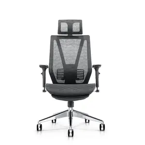 Silla de oficina de malla reclinable con reposapiés, moderna, con respaldo alto, OEM, venta directa de fábrica