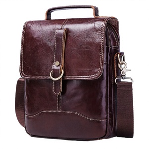 Luxury Vintage Fashion Men's Genuine Leather Casual Messenger <b>Bag</b> High Quality Outdoor <b>Work</b> Tote Flap <b>Bag</b> - Product Image 1