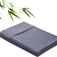 Draps de lit en sergé de fibre de bambou 400TC, style moderne minimaliste, doux et soyeux, teinture réactive, couleur unie, personnalisable