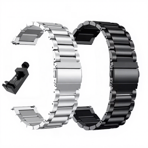 Bracelet de montre en acier inoxydable 18 mm 22 mm 20 mm pour <span class=keywords><strong>Samsung</strong></span> <span class=keywords><strong>Galaxy</strong></span> <span class=keywords><strong>Watch</strong></span> 7/6/<span class=keywords><strong>5</strong></span>/4/3 40 mm 44 mm S3 Active2 Huawei <span class=keywords><strong>Watch</strong></span> GT3 Gt2e - Product Image 1