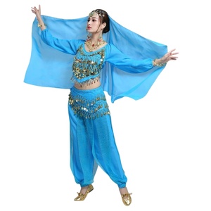 Tenue de <span class=keywords><strong>danse</strong></span> orientale pour femmes, jupe dos nu, vêtements de performance et d'entraînement, 10 pièces - Product Image 6