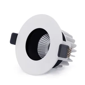 Commercial IP44 Dimmable Recessed Downlight COB Spotlight 5W 10W 7W Small LED Anti Glare Spot Light
