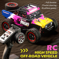 C8805 Thunder God Véhicule RC tout-terrain brushless à l'échelle 1/16, 70 km/h, haute vitesse, 4x4, camion d'escalade avec éclairage, en métal, prêt à l'emploi